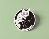 Yin Yang Cats Vinyl Sticker