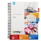 Combo Art Pad - Mixed Media, Sketch & Watercolor - 9” X 12” - 60 Sheets