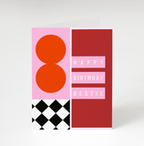 Bestie Birthday Card Pink