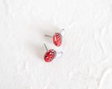 Red Mushroom Toadstool Earrings