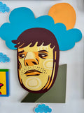 “Face with Blue Cloud” original artwork by Dan Duffy