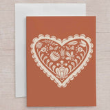 Folk Valentine Heart Card