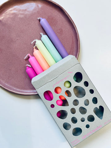 Dip Dye Confetti Mini Candles