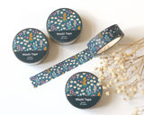 Dark Blue Garden Floral Washi Tape