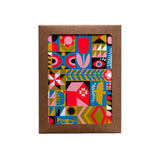Blank/Quilt Squares with trumpet Greeting Card