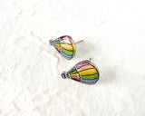 Rainbow Hot Air Balloon Earrings