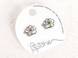 Magnolia Flower Earrings