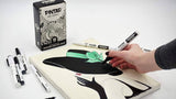 PINTAR Art Supply Professional Outline & Fill Pack - Set of 18 Black/White Paint Markers (6) 0.7mm (6) 1mm (6) 5mm Tips - Smooth-Flowing Japanese Ink