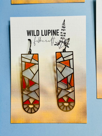 Corialis Stained Glass Resin Earrings