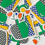 Flowers in vases sticker