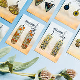 Corialis // stained glass resin earrings