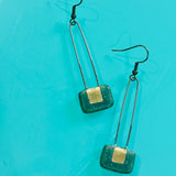 Patina Cracked Gold Earrings