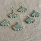 Ceramic Storm Cloud Earrings