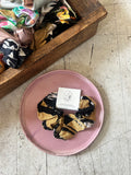 Ethically Made Autumn Scrunchie | Tan & Black | Upcycled