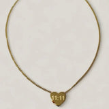 “11:11” Engraved Heart Necklace