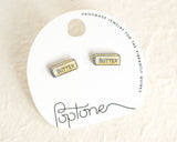 Stick of butter earrings