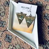 Ridgeline // stained glass resin earrings