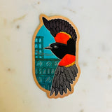 Dear Darlington Red Winged Blackbird Cityscape Sticker