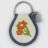 Orange Blossom Patch Keychain