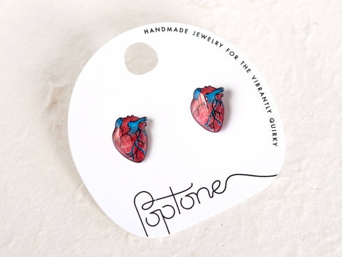 Valentine Anatomic Human Heart Earrings – The Waxwing