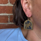 Raven // Stained Glass Resin Earrings