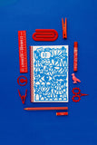 Blank Journal with Red Spiral - Manzanita Blue