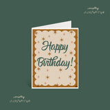 GoldenRod MidCentury Birthday Card