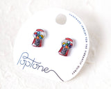 Retro Gumball Machine Stud Earrings