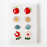 Cute Post Earrings-Apples, Daisies, Flowers