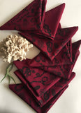 Snake Print Bandana In Burgundy And Black