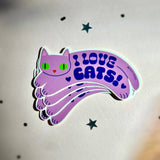 I Love Cats Sticker