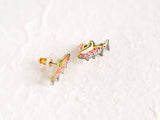 Rainbow Trout Salmon Fish Outdoors Earrings