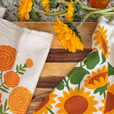 HELLO SUNSHINE (Sunflower,Marigold) -Tea Towel Set of 2