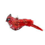 Holiday Glass Ornament – Feathered Cardinal