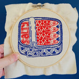 Canned Sardines Embroidery Kit