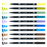 Dual Brush Pen Art Markers: Landscape - 10-Pack