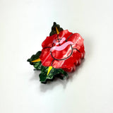 Traditional Rose Tattoo Hair Claw