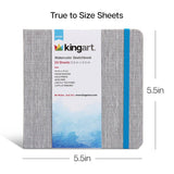 Hardcover Watercolor Sketchbook - 5.5” x 5.5” 140lb (300g) - 24 Sheets