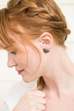 Black Swan Bird Stud Earrings