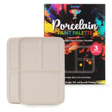 Pintar Ceramic Watercolor Paint Palette Tray - 3 Well