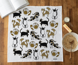 Cat Tea Towel - Cat Lover Kitchen Towel Decor