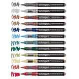 PRO Acrylic Paint Brush Pens - 12 Earth Tone Colors