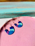 Modern Enamel Dangle Earrings