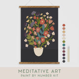 Flower Bouquet Meditative Art Paint By Number Kit