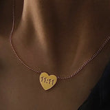 “11:11” Engraved Heart Necklace