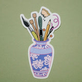 Art Supply Bouquet Vinyl Sticker