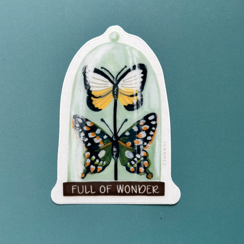 Full of Wonder Clear Vinyl Sticker