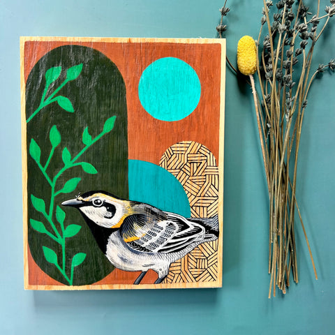 Dear Darlington Original Illustration: Golden Winged Warbler