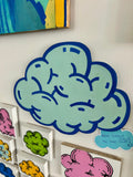 Blue Cutout Cloud-original artwork by Dan Duffy