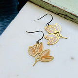 Foliage Stained Glass Resin Earrings